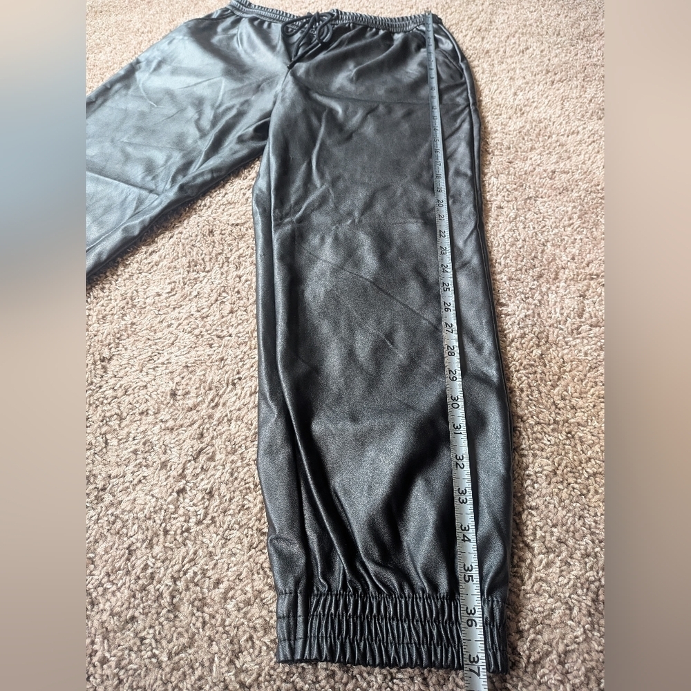 A New Day Faux Leather Drawstring Jogger Pants NWOT Medium - Picture 11 of 11